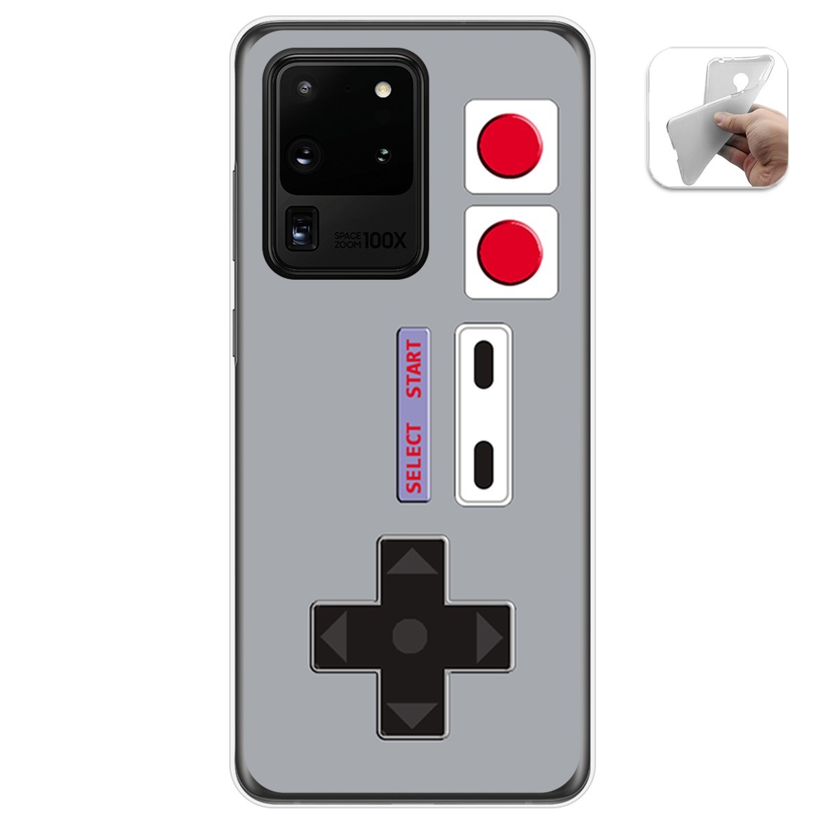 Tumundosmartphone Funda Gel Tpu para Samsung Galaxy S20 Ultra diseño Consola Dibujos