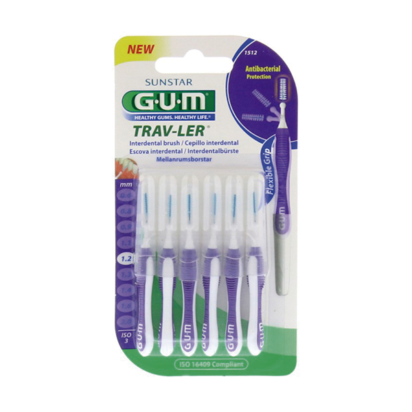 Gum Cepillo Interdental Travler 1512 1,2 EL PRECIO INCLUYE 3 UNIDADES