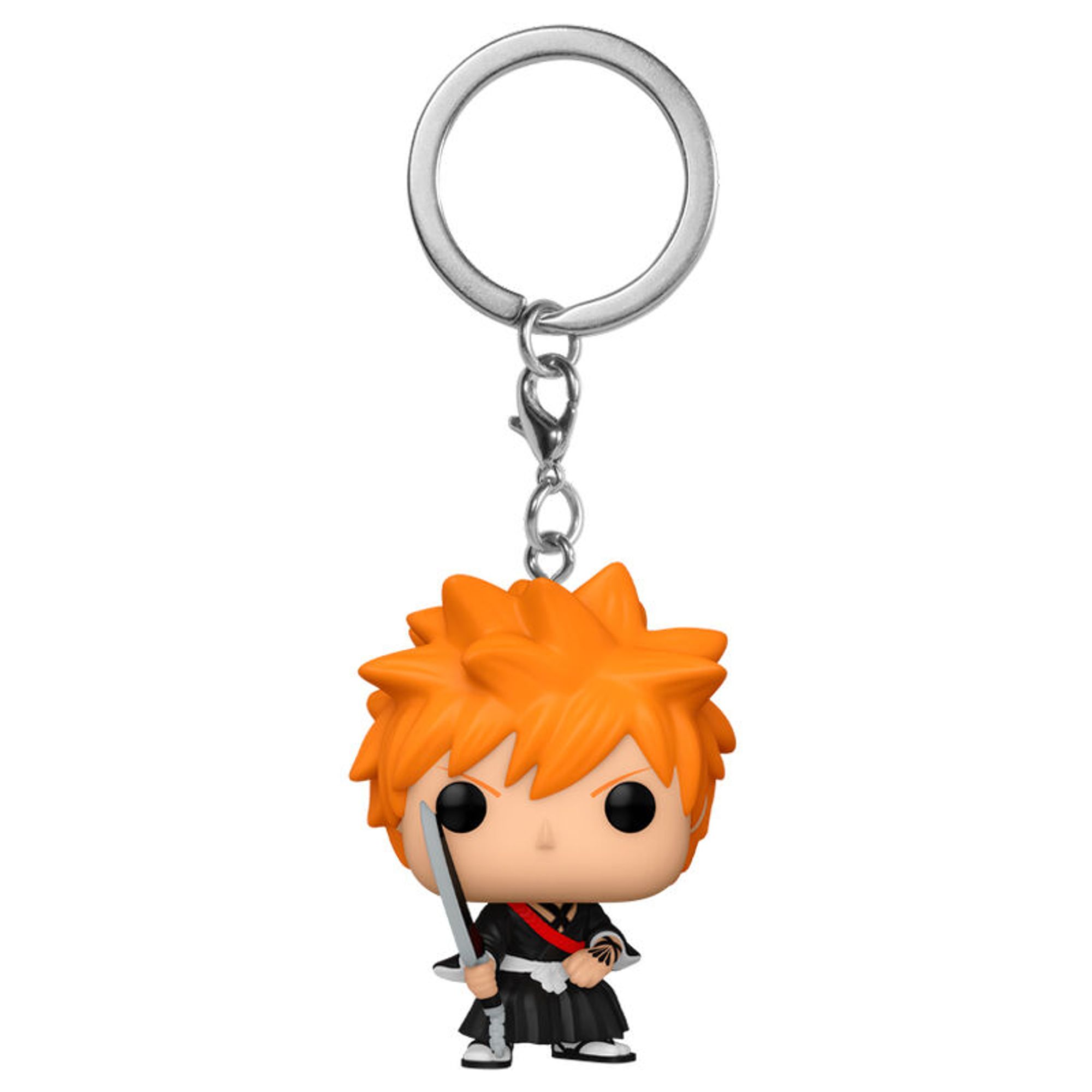 Llavero de Vinilo Ichigo Kurosaki Bleach para Coleccionistas, Figura Miniatura Detallada con Espada, Ideal para Regalo y Uso Diario