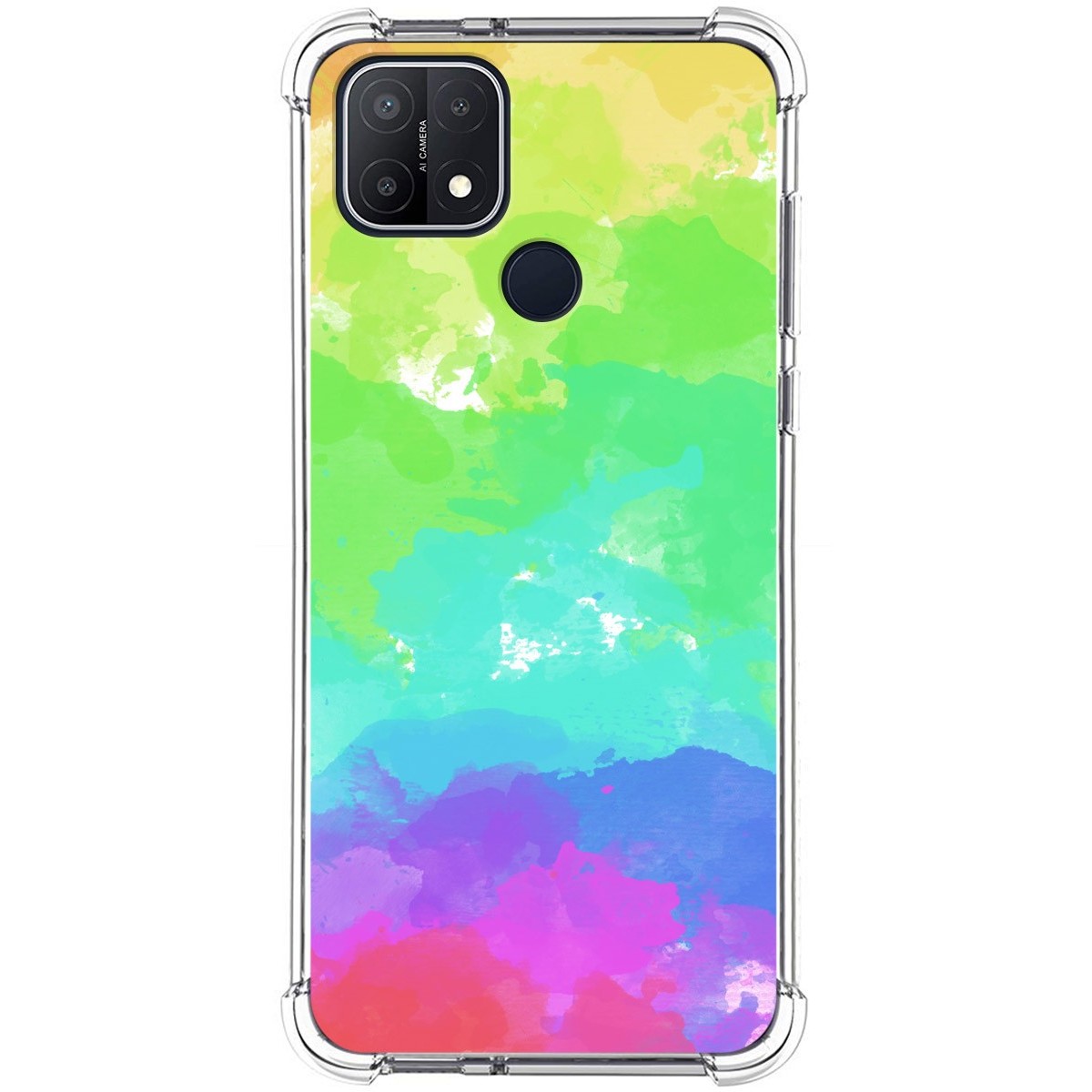 Funda Silicona Antigolpes para Oppo A15 diseño Acuarela 03 Dibujos
