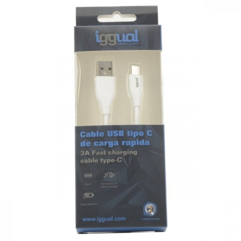 Equal usb-a/usb-c cable 1m white quickcharge 3.0