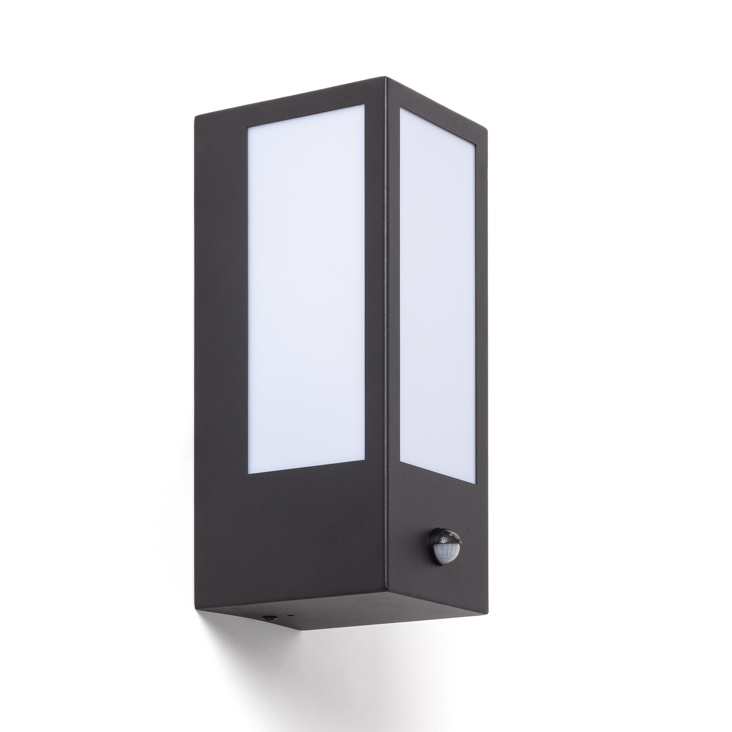 Ledkia Aplique de Pared Exterior Acero Inoxidable con Detector de Movimiento Gakom Opal Negro