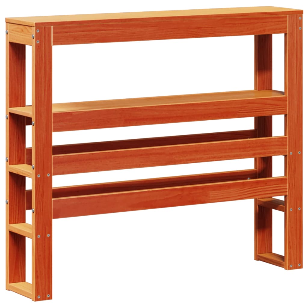 vidaXL Cabecero de cama con estantes madera maciza pino marrón 100 cm