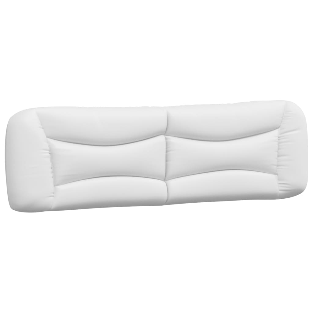 vidaXL Cabecero de cama acolchado Hvar cuero sintético blanco 180 cm