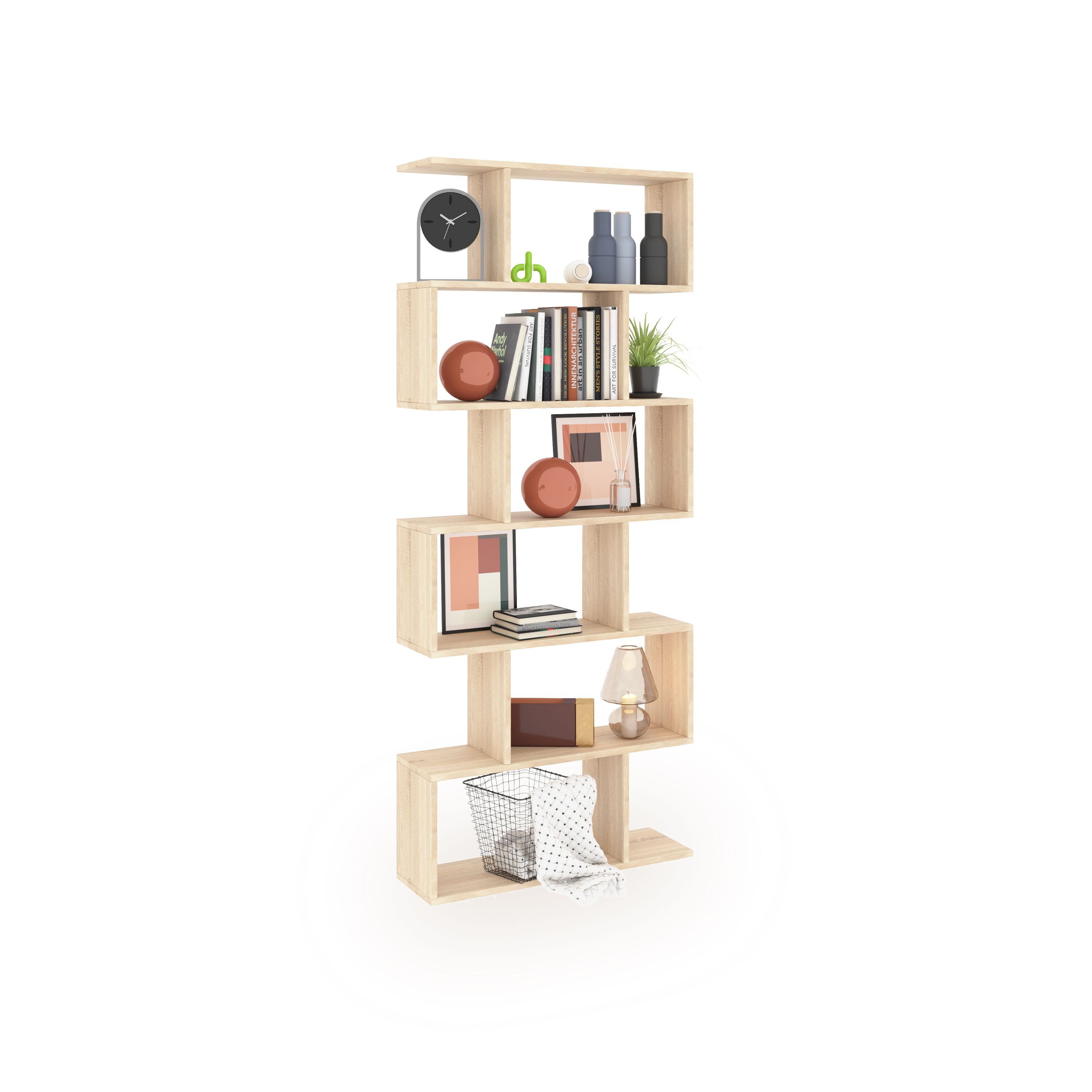 Habitdesign -Estantería de diseño escalonado vertical 192 cm Zoe High