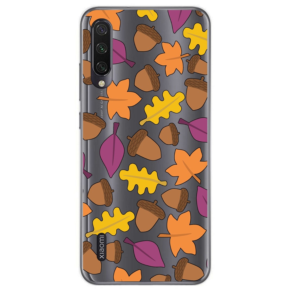 Tumundosmartphone Funda Gel Transparente para Xiaomi Mi A3 diseño Otoño Dibujos