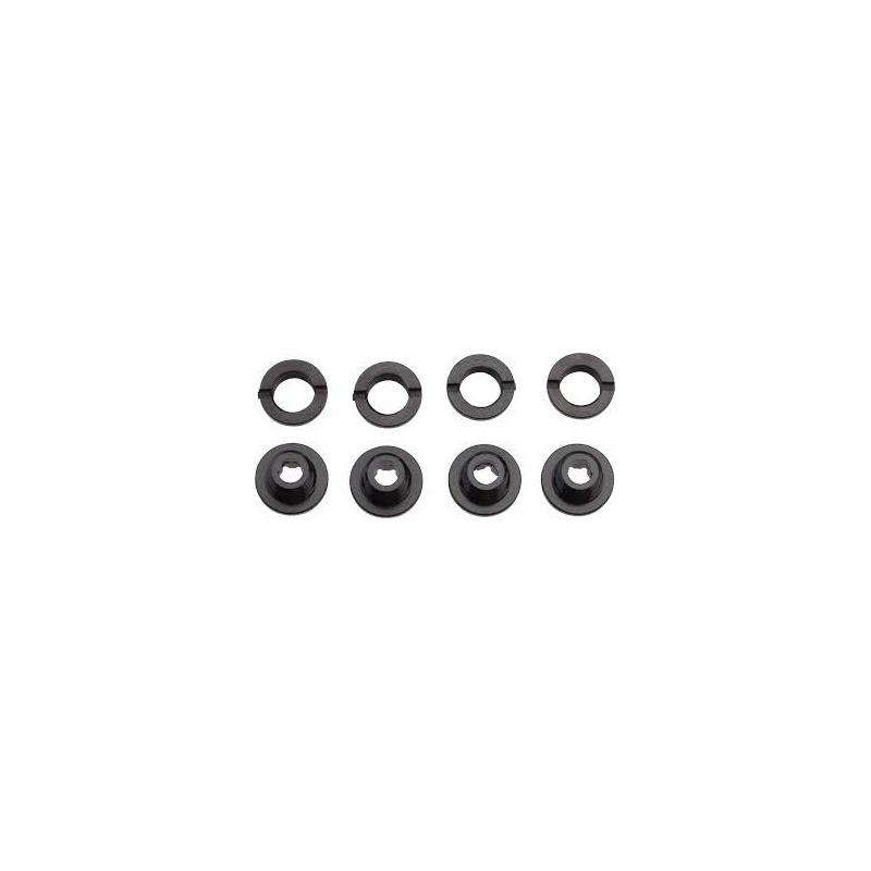 Race Face - Pack 4 tornillos y tuercas M8x5.8 para fijación de componentes de bicicleta, compatibles con sistemas de transmisión y manillares, ideal para mantenimiento y reparación profesional en talleres especializados