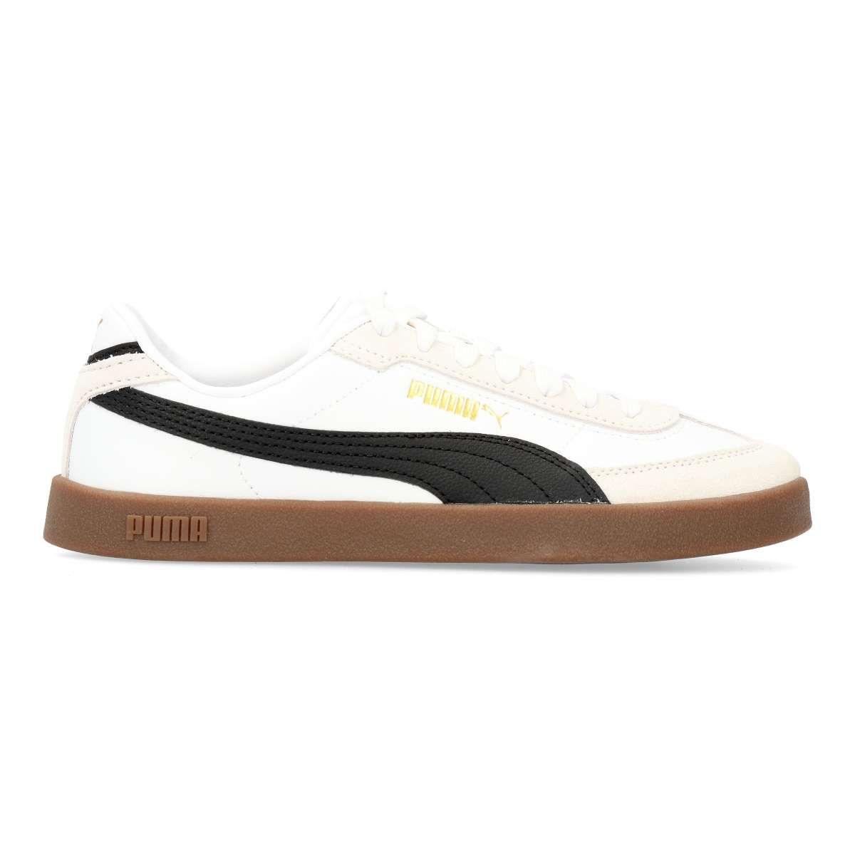 PUMA - Zapatillas deportivas casual Club II Era para mujer, estilo retro con cierre de cordones, piel y sintético, suela de goma caramelo y plantilla SoftFoam acolchada extraíble