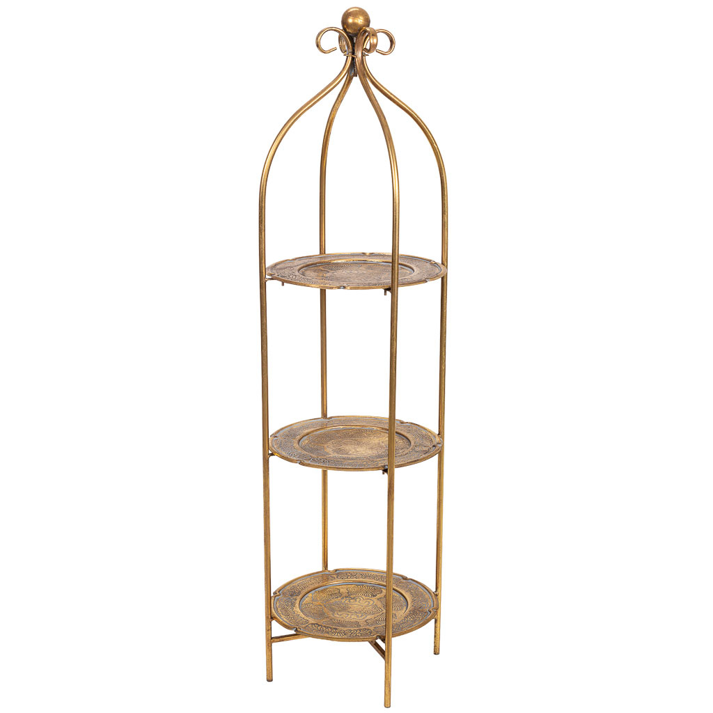 Wonderlust Deco - Estantería de metal dorada 36x36x134 cm Dorado 35.5x35.5x134h cm