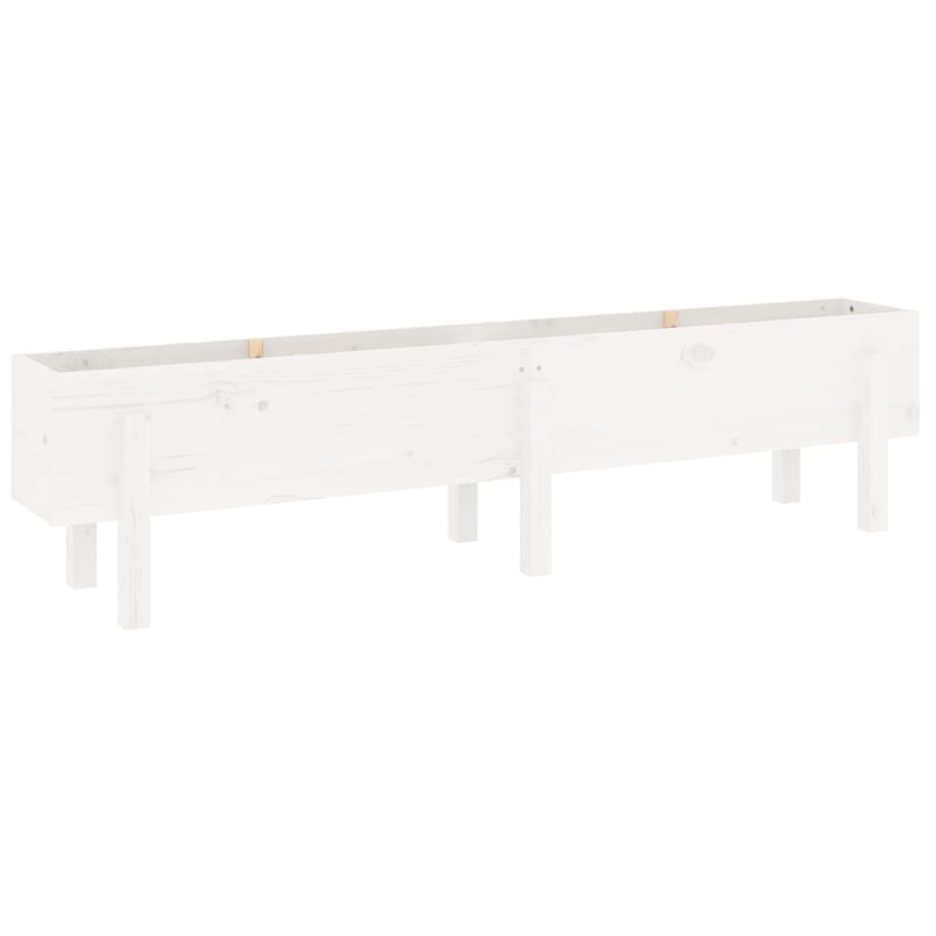vidaXL Arriate elevado de jardín madera maciza pino 160x30x38 cm Color Pino natural,  Pino blanco,  Pino gris y mas