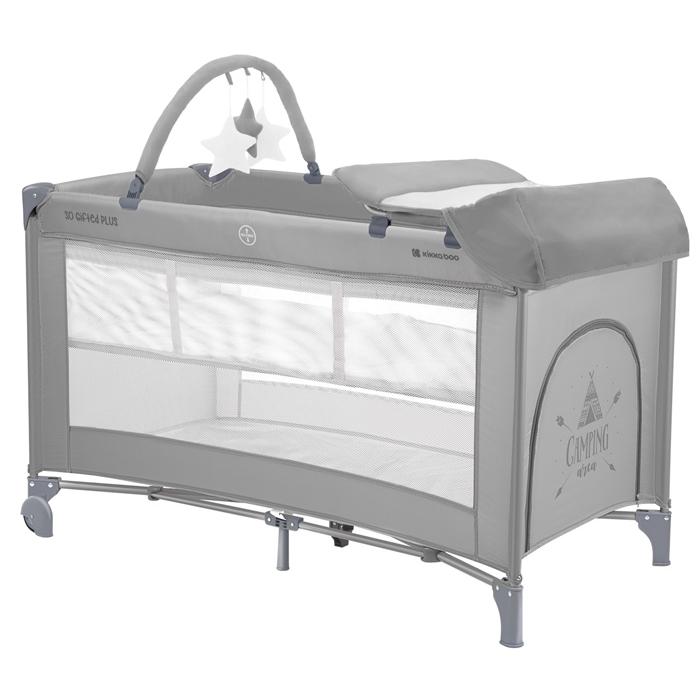 Cama de viagem 2 níveis Kikka Boo So Gifted PLUS Gris
