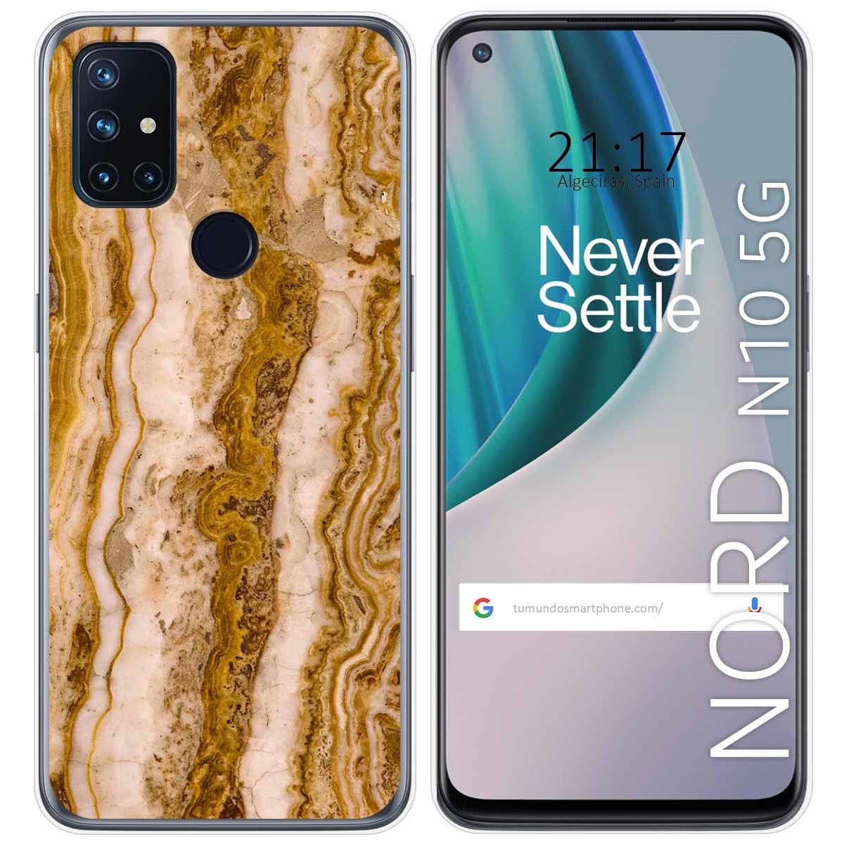 Tumundosmartphone Funda Gel Tpu para Oneplus Nord N10 5G diseño Mármol 10 Dibujos