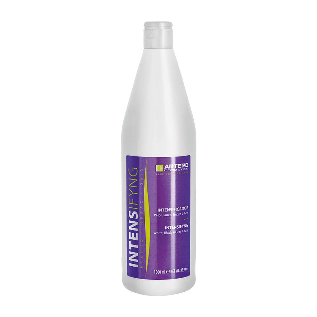 Artero Champú Intensifyng 1L - Potencia Colores Blanco Negro Gris - Elimina Tonalidades Amarillentas - Uso Profesional