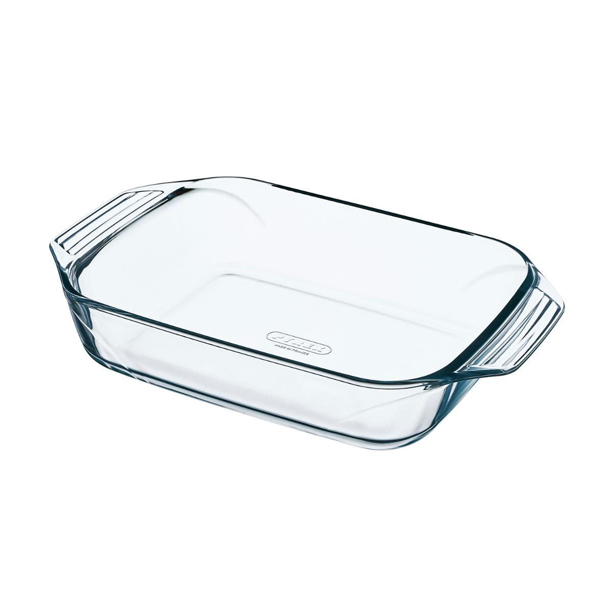 Pyrex Fuente Rectangular Vidrio 28x17 Cm Resistente a Rayaduras Saludable