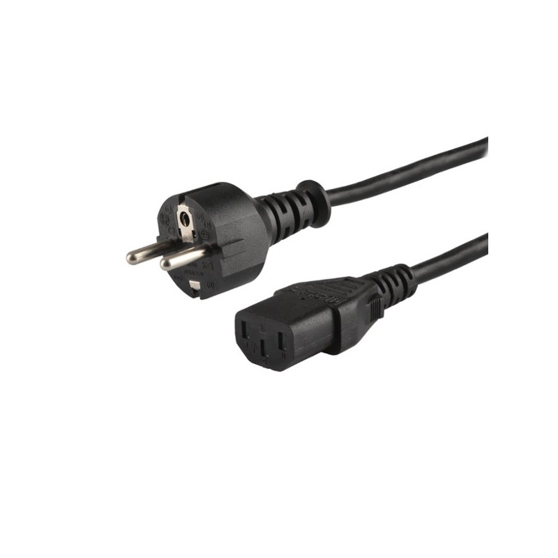 Savio - CL-89 cable de transmisión Negro 1,2 m IEC C13 IEC Type E (3.4 mm, 3.1 mm) CL-89