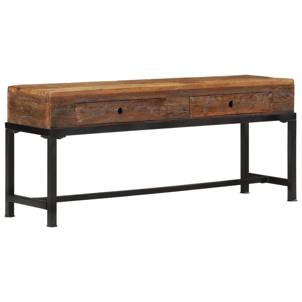 vidaXL Mueble de TV madera maciza reciclada 110x30x46 cm