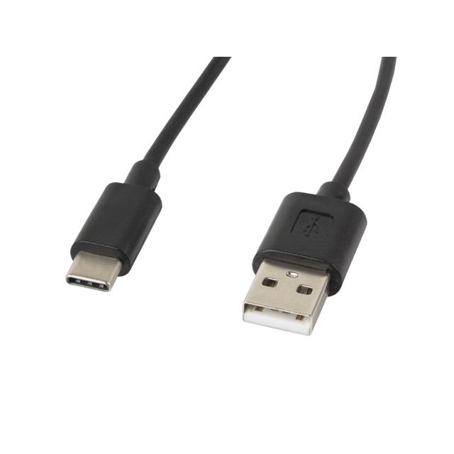 CABLE USB MACHO A USB TIPO-C MACHO LANBERG CA-USBO-10CC-0018-BK - NEGRO - 1.8 METROS