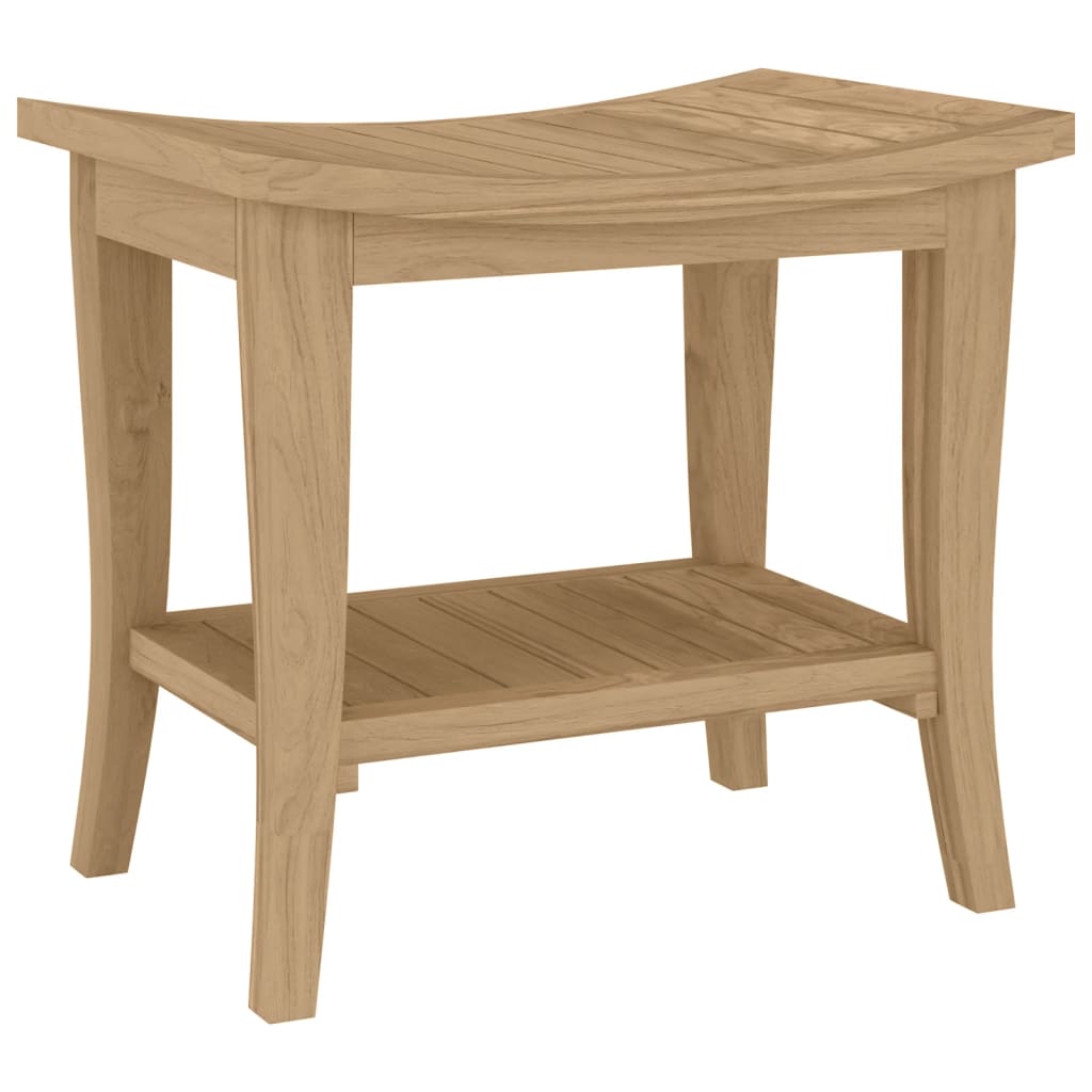 vidaXL Mesa auxiliar de baño madera maciza de teca 50x35x45 cm