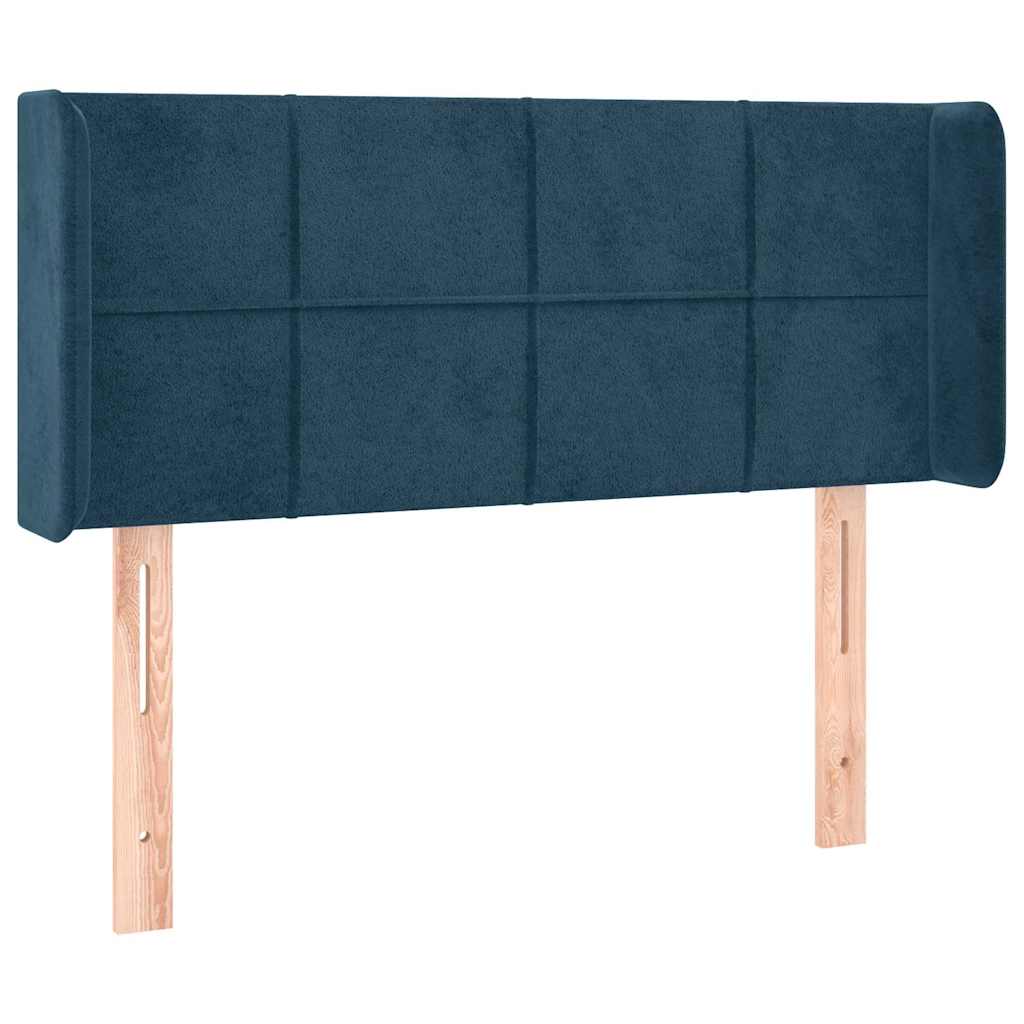 vidaXL Cabecero con LED de terciopelo azul oscuro 103x16x78/88 cm
