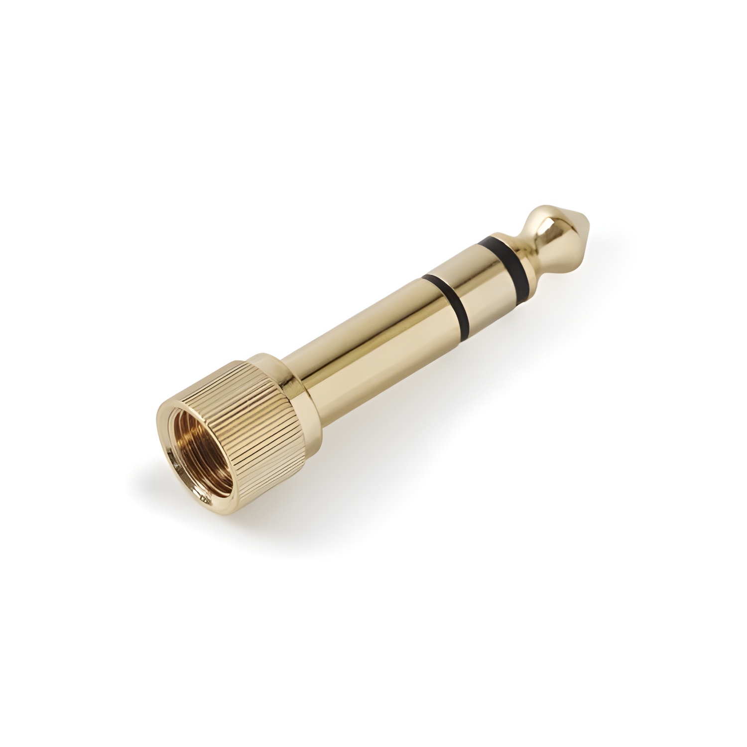 Fonestar Adaptador Jack 3.5mm a Jack 6.3mm Stereo Roscado Dorado de Alta Calidad
