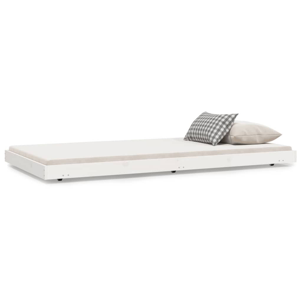 vidaXL Cama sin colchón madera maciza de pino blanca 80x200 cm
