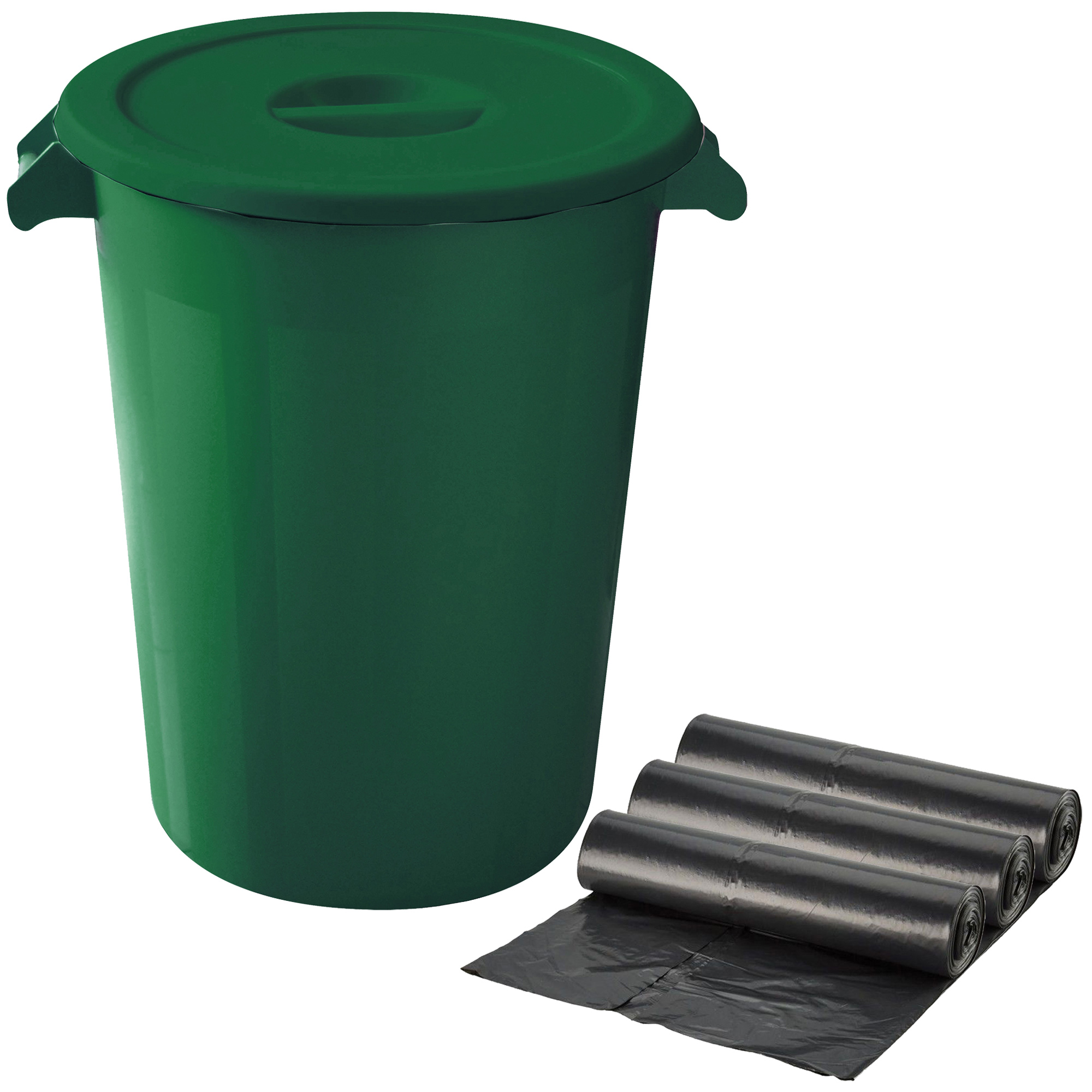 Prosperplast Cubo Industrial 100 Litros con Bolsas de Basura WELLHOME