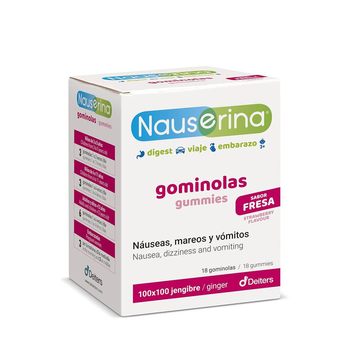 Deiters nauserina sabor fresa 18 gominolas