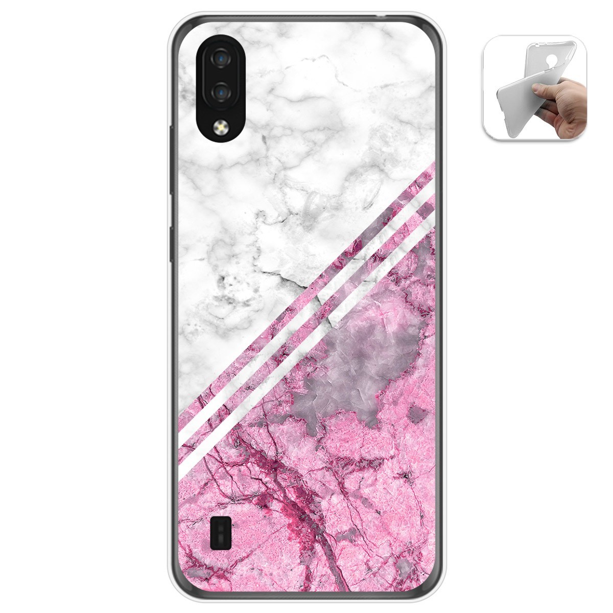 Tumundosmartphone Funda Gel Tpu para Zte Blade A5 2020 diseño Mármol 03 Dibujos
