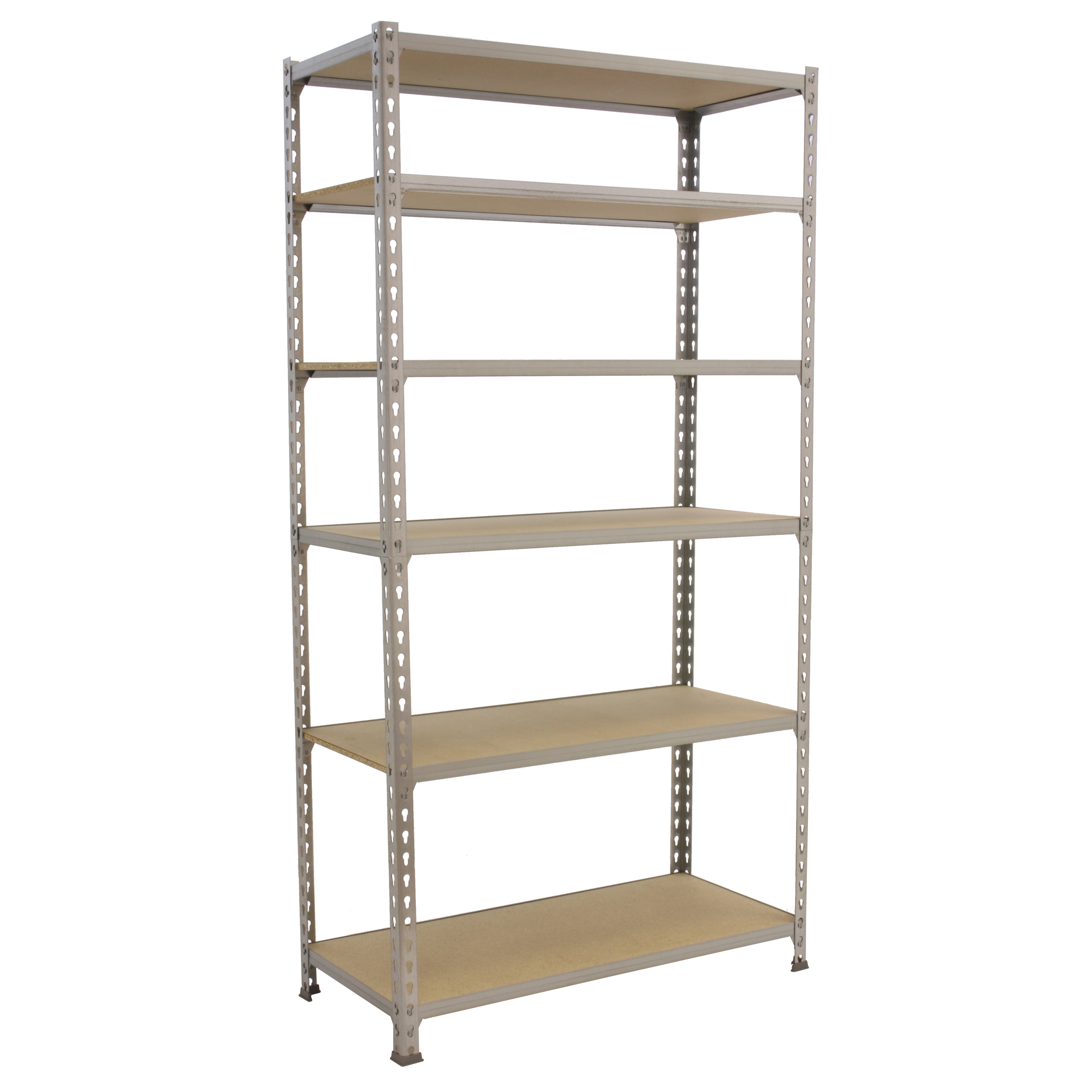 SimonRack Estanteria Metalica Almacenaje de Acero, 2500x1000x500 mm, 6 Baldas Madera, Soporta 150 kg de Punto Flexión por balda, Galvanizado/Madera - Maderclick