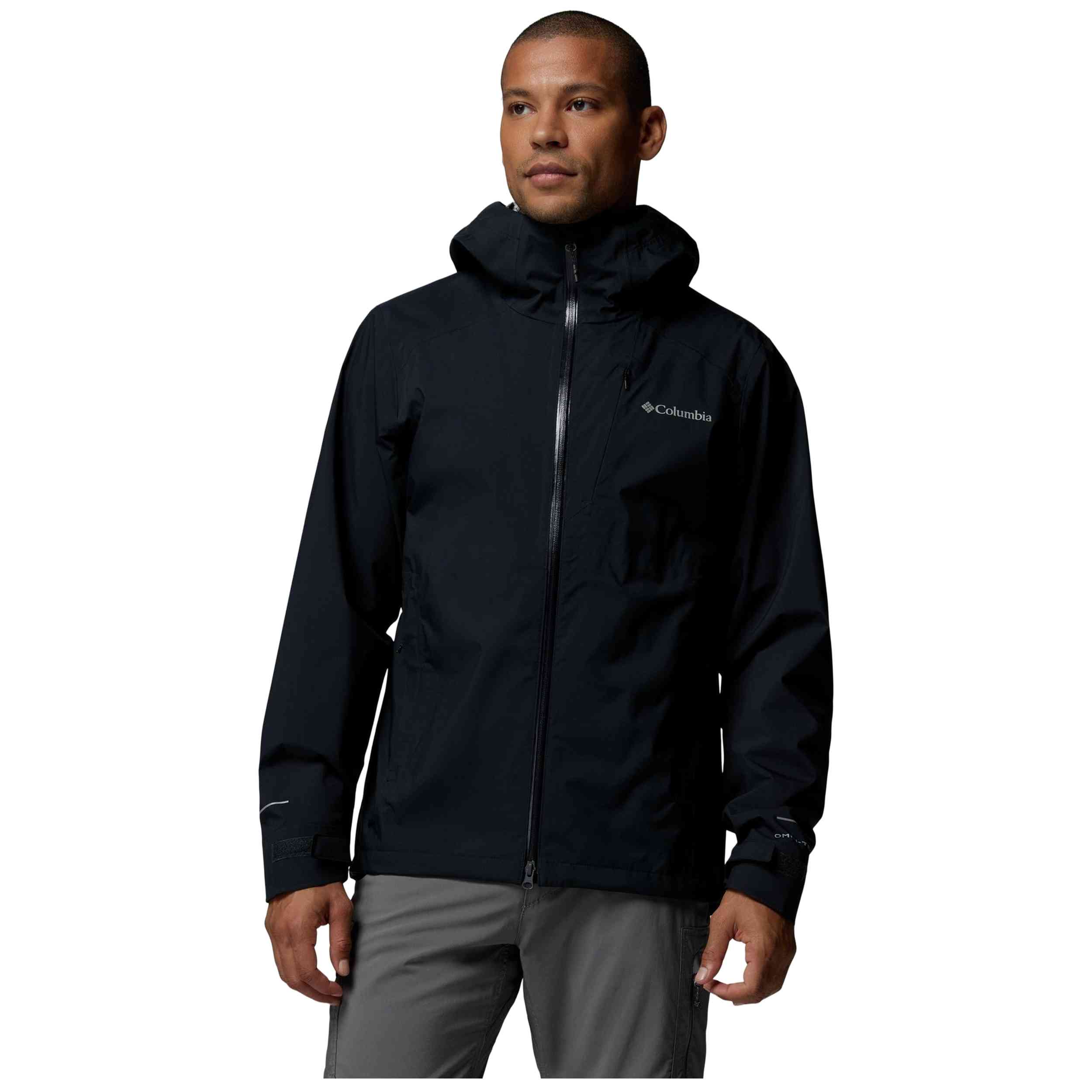 Chaqueta Columbia modelo Chaqueta con capucha Columbia Trailborne 2.5L Shell negro puro para hombre y mujer en color Negro