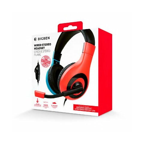 Cuffie Stereo Gaming V1 Bicolor Rosso/Blu Switch