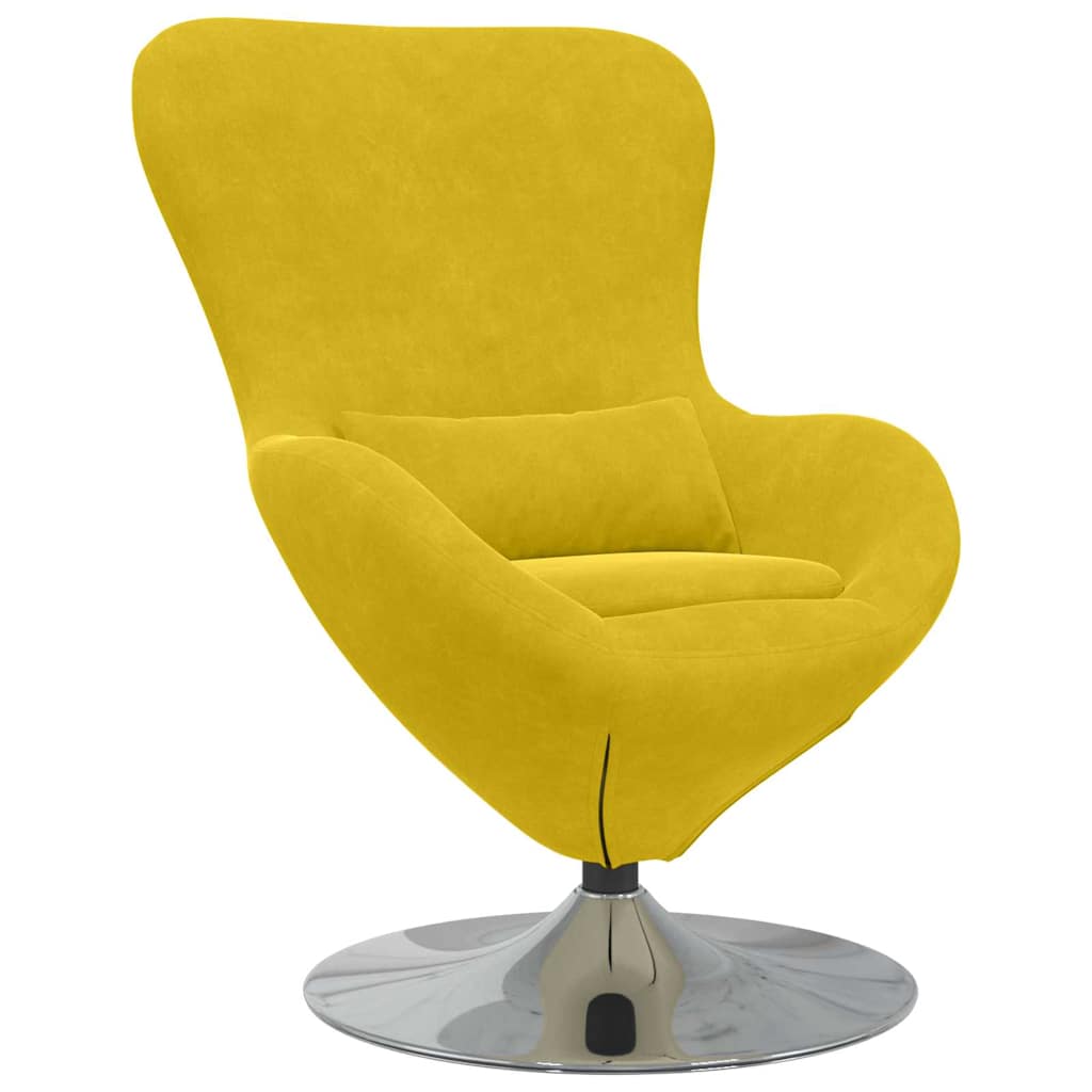 vidaXL Sillón huevo Amarillo Terciopelo