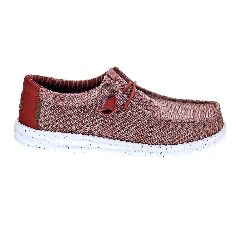Hey Dude Hombre Mocasines modelo Wally Stretch Rojo