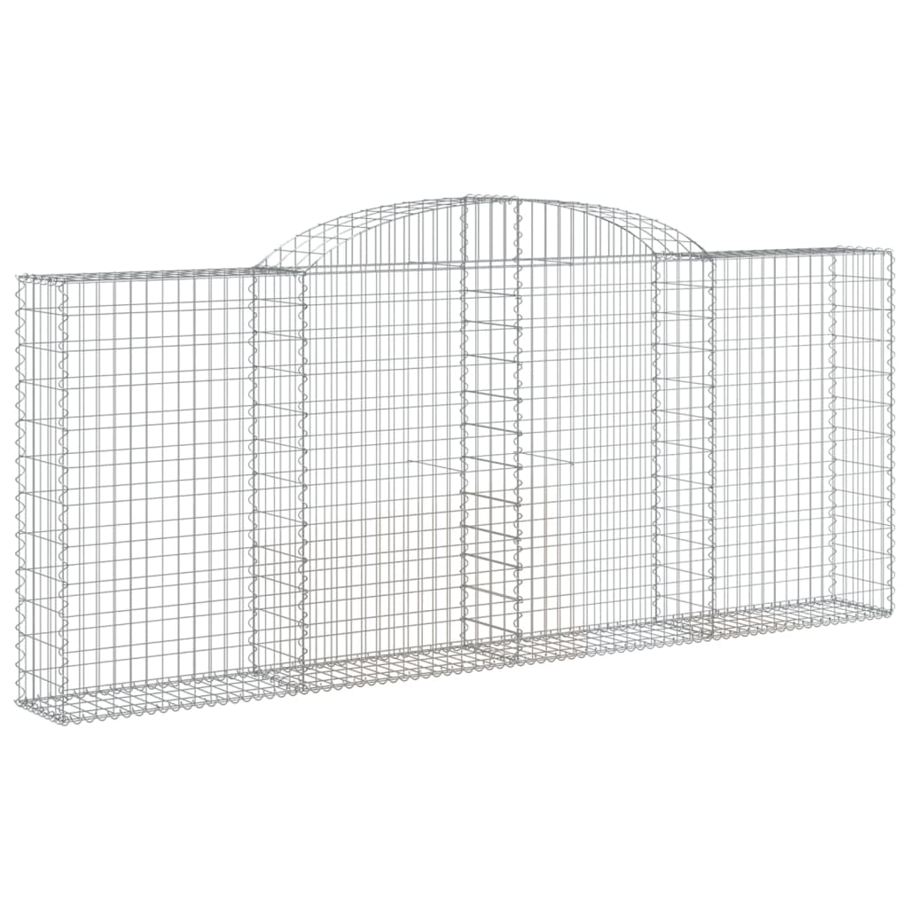 Vidaxl Cesta Gaviones Arco Hierro Galvanizado 300x30x80/100 Cm