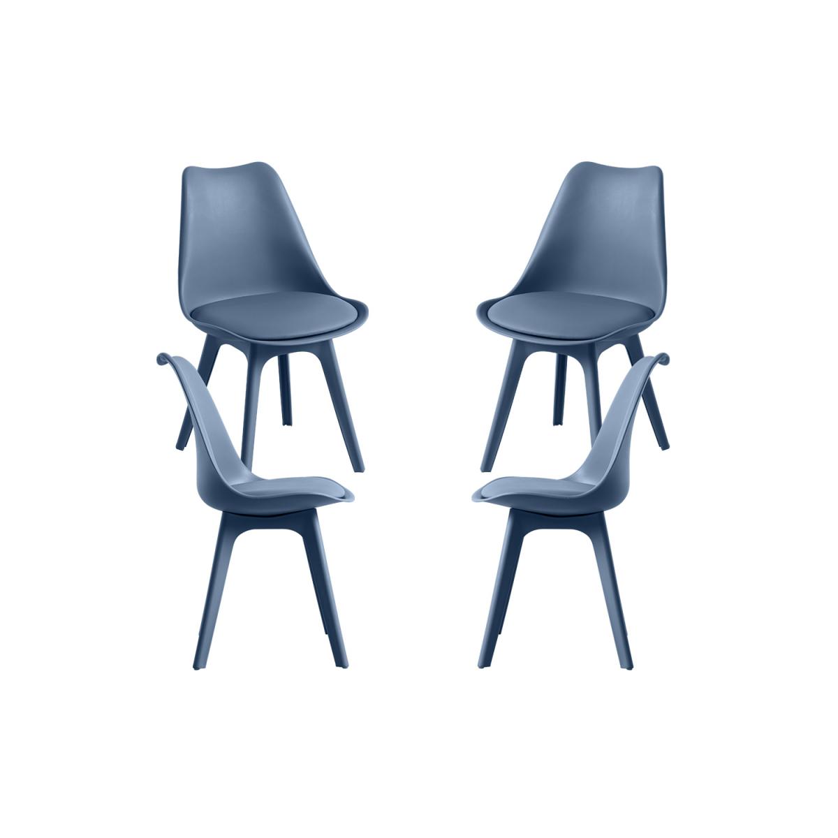 Regalos Miguel - Packs Sillas Comedor - Pack 4 Sillas Synk Suprym - Azul Petróleo