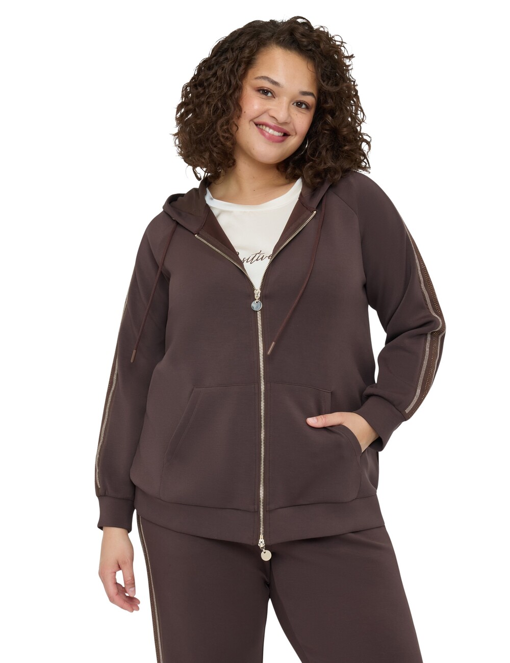 Fiorella Rubino - Sudadera con capucha y bandas hotfix