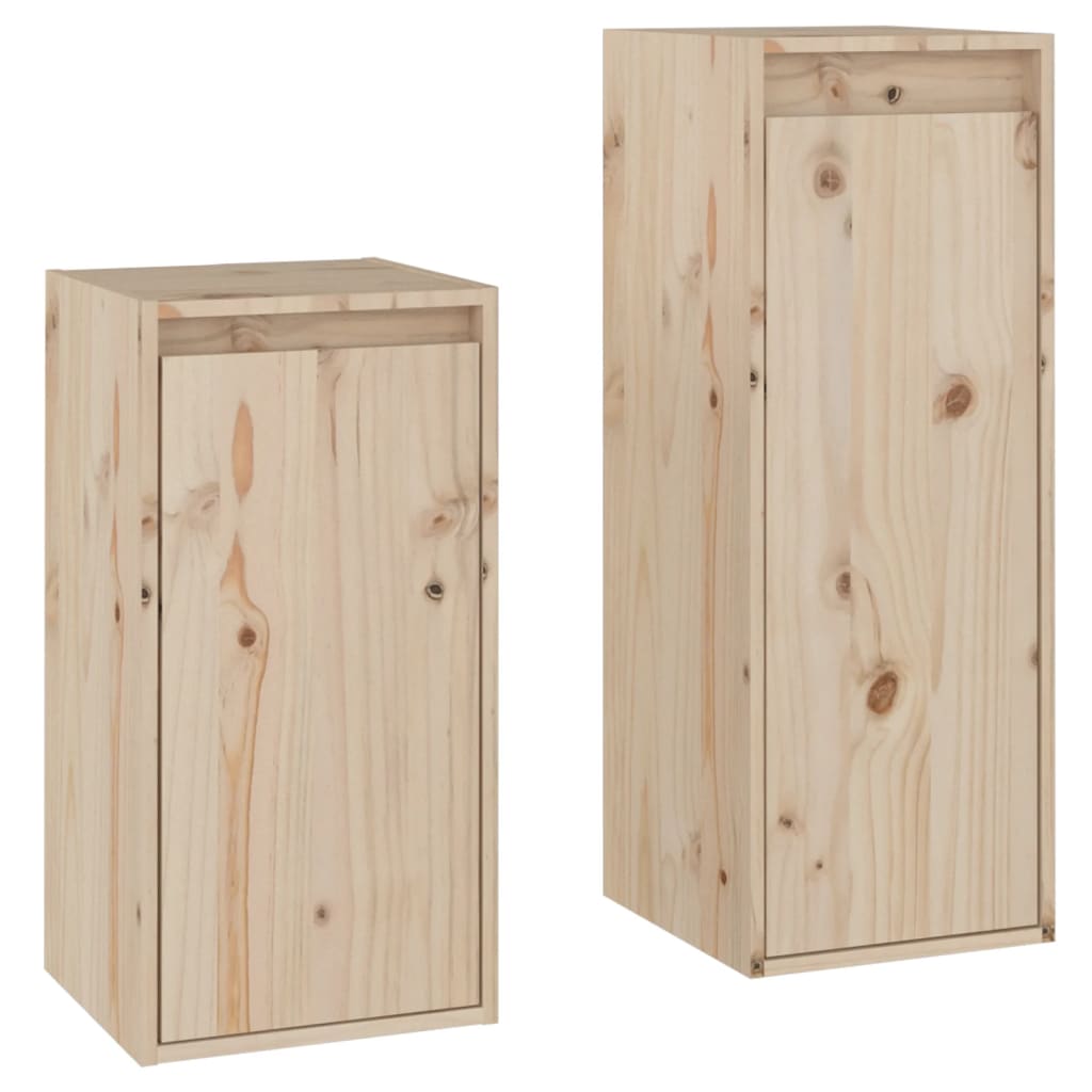 vidaXL Muebles para TV 2 piezas madera maciza de pino, Mueble de Salon, Mueble TV, Mueble TV salon, Mesa de TV, Mueble tele