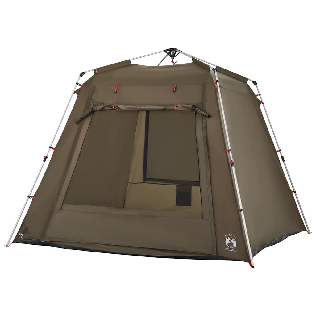 vidaXL Tienda de pesca 4 personas apertura rápida tienda de campaña Color Camuflaje, Marrón, Verde oliva y mas