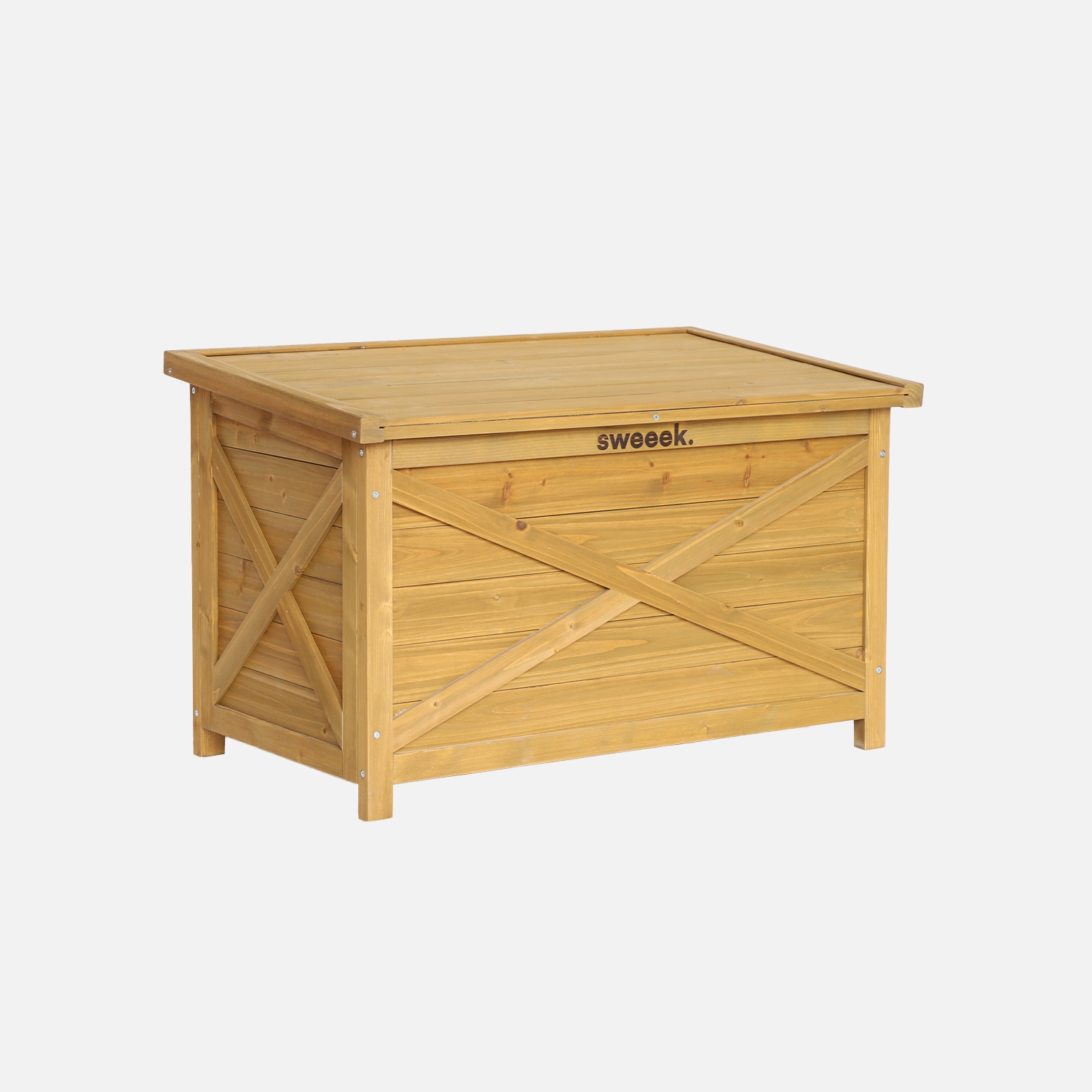 sweeek - Baúl de madera de abeto , Alysse , 80x48x50