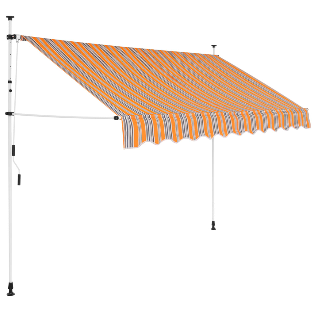 Vidaxl Toldo Manual Retráctil 300 Cm Color Azul y Blanco