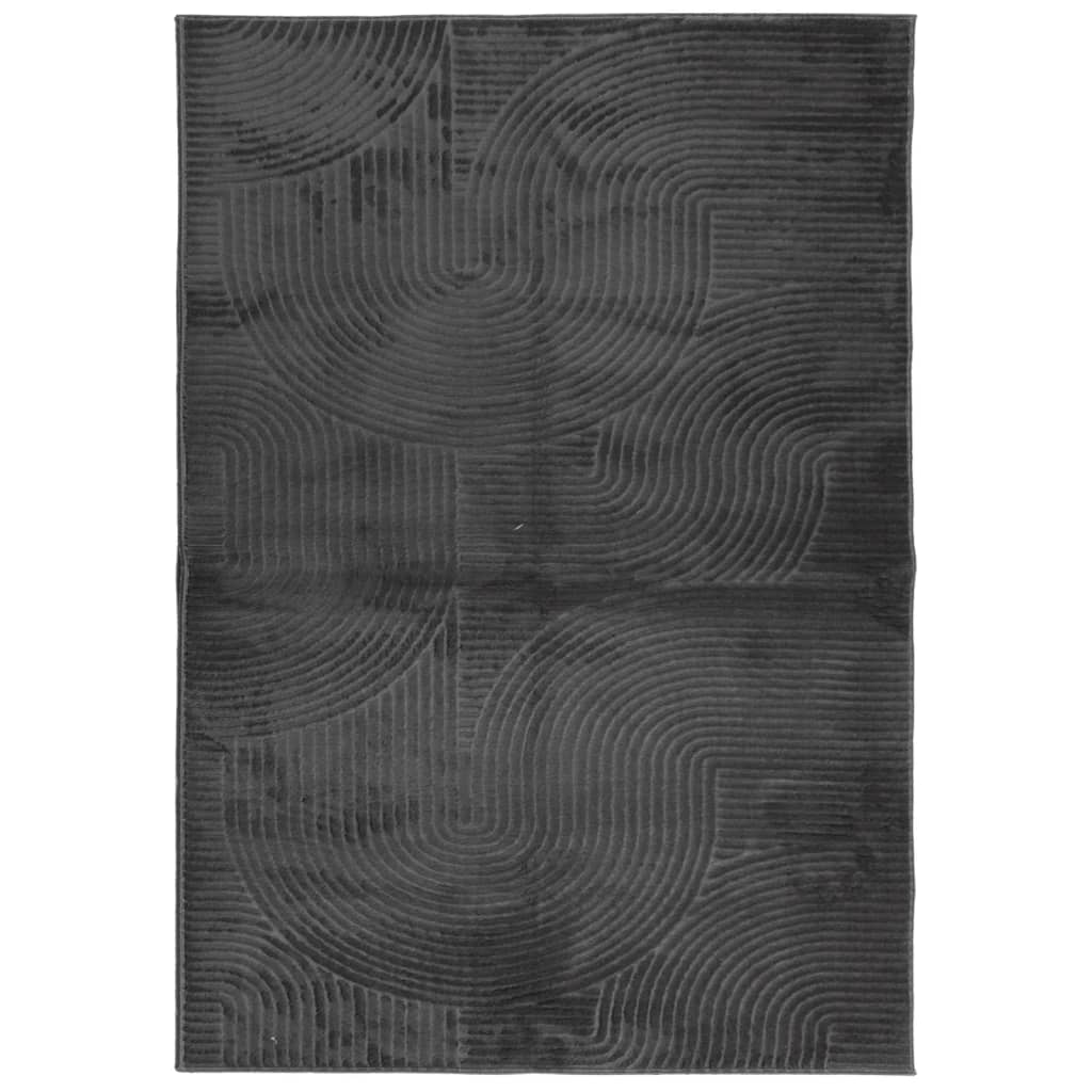 Vidaxl Alfombra Pelo Corto Look Escandinavo IZA 160x230 Cm Color Antracita