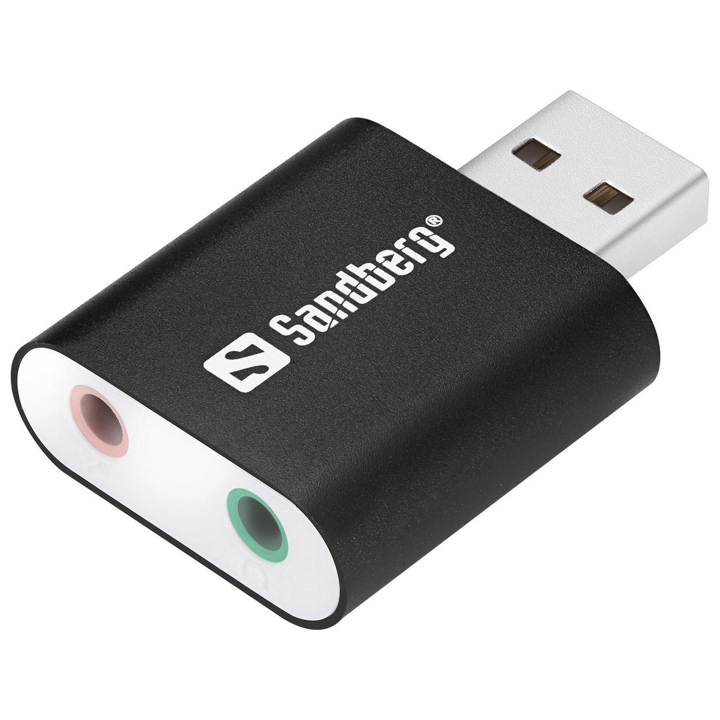 Sandberg Adaptador USB a Sonido Compacto Plug-and-play de Alta Calidad