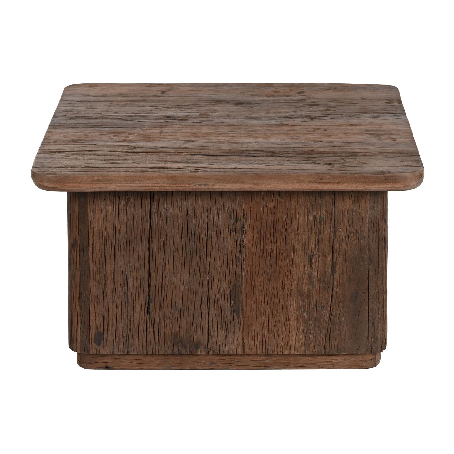 Mesa Centro Madera Reciclada 70X70X39 Marron - Fijalo - El mejor complemento para tu hogar.