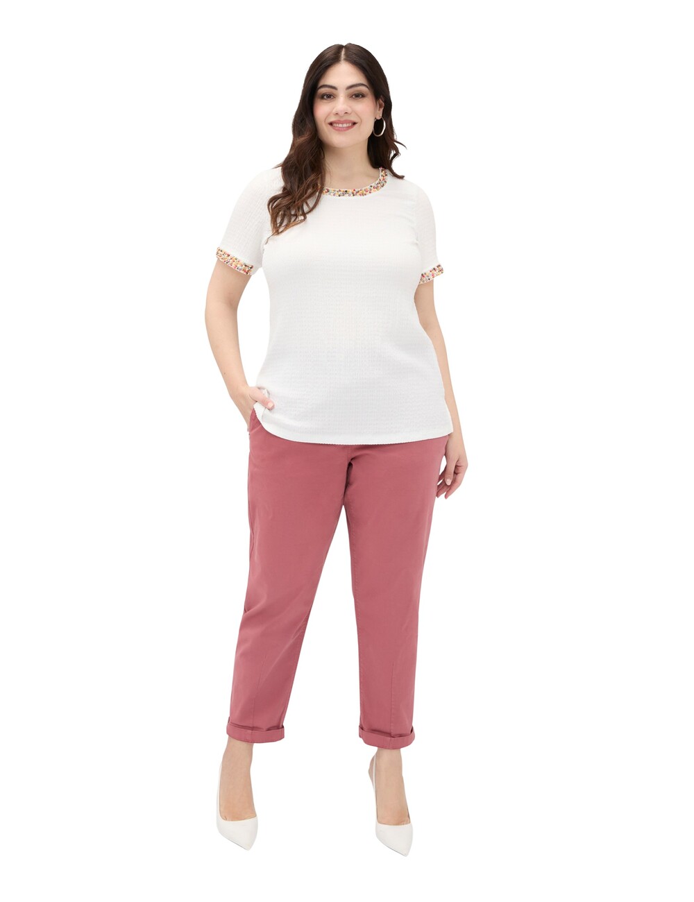 Fiorella Rubino - Camiseta de punto con cuentas