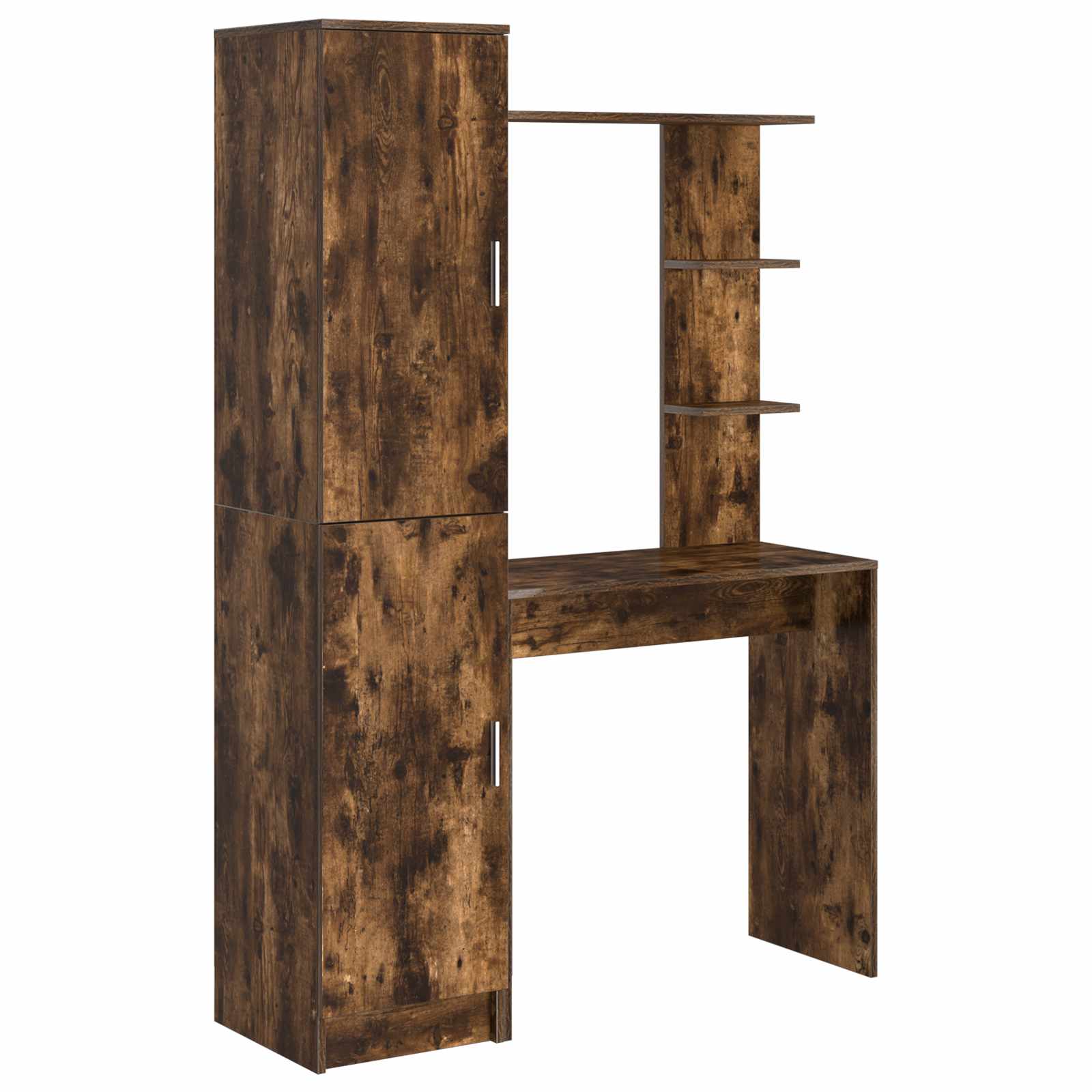 vidaXL Escritorio 2 pcs Roble ahumado
