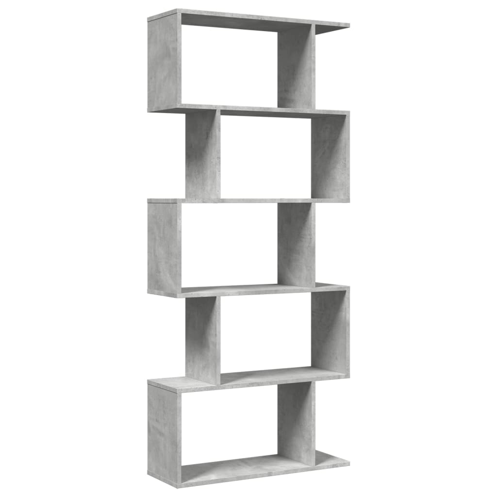 vidaXL Librería divisora 5 niveles madera 70x24x161 cm Multicolor