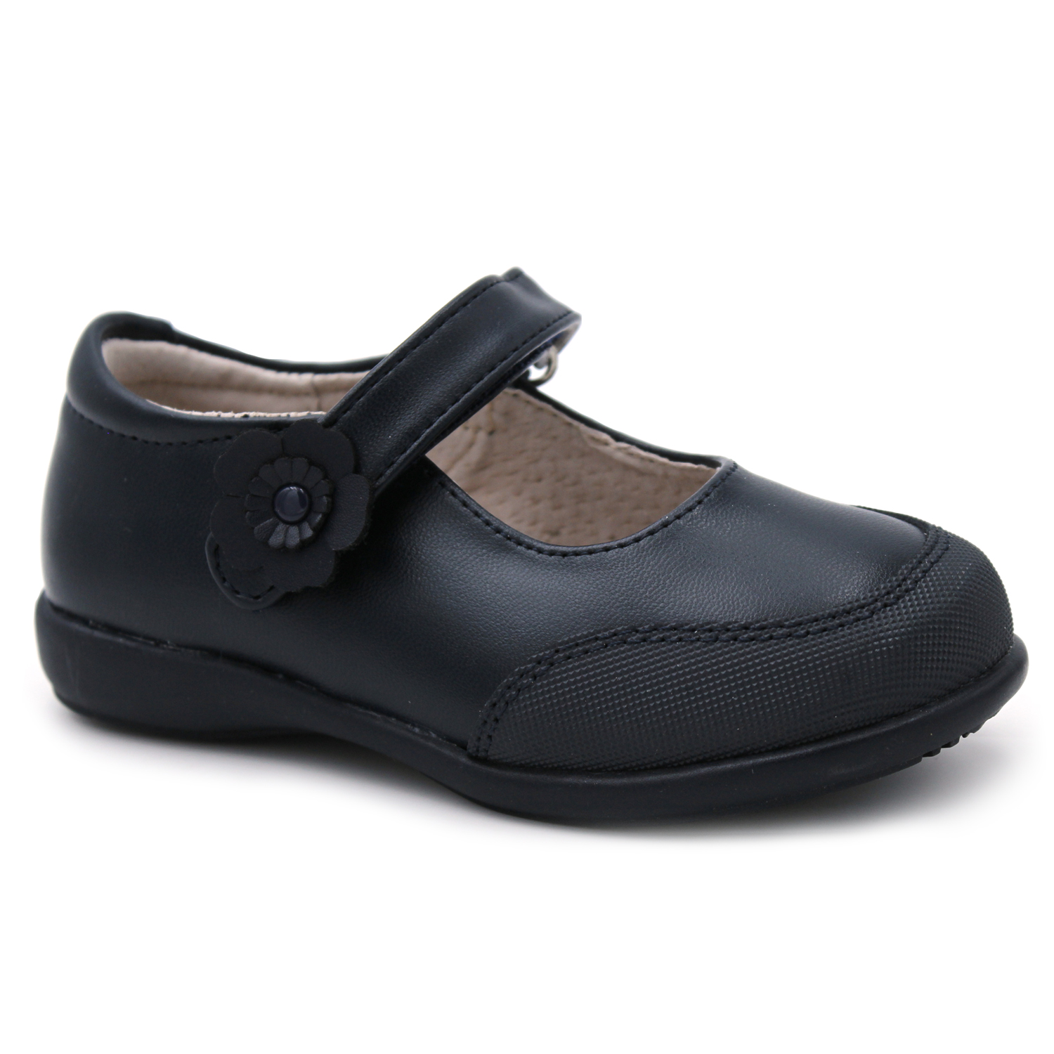 Bubble Kids - Zapatos Colegiales Niña 1654 con cierre de velcro y puntera reforzada