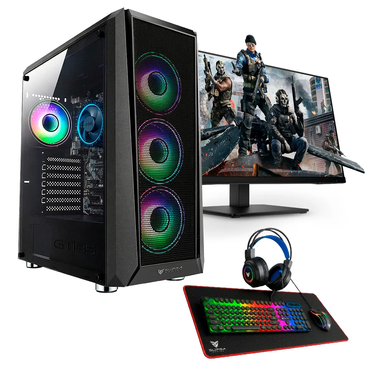 PC Racing | Ryzen 5 3400G | 16GB | 512GB SSD | Windows 11 | + Monitor