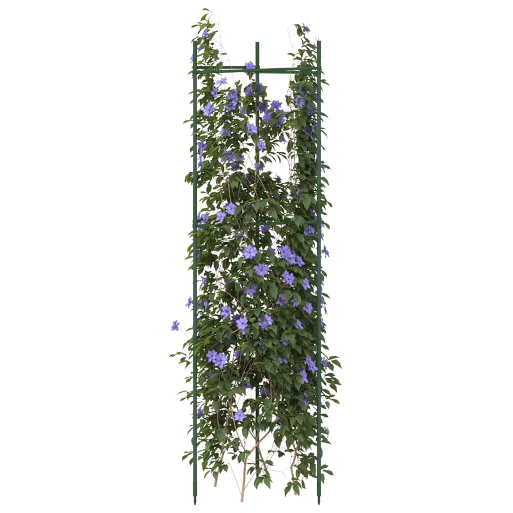 vidaXL Tutores para tomates (4 unidades) acero y PP Dimensiones 116 cm, 154 cm