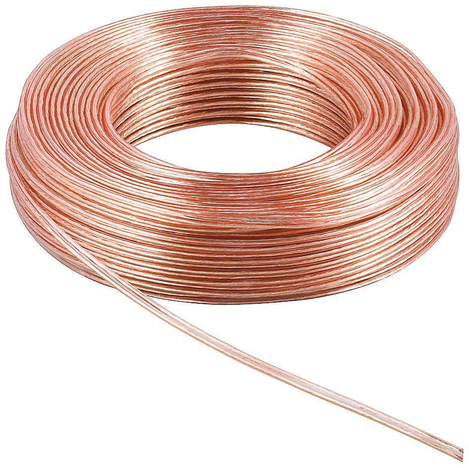 Goobay Bobina Cable Paralelo 2x0,75mm TRANSPARENTE Polarizado 25m - Alta Calidad
